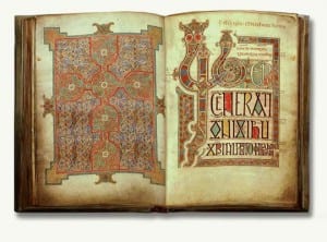 pages from the Lindisfarne Gospels