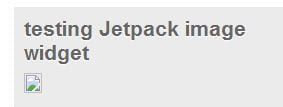 Jetpack image widget broken link