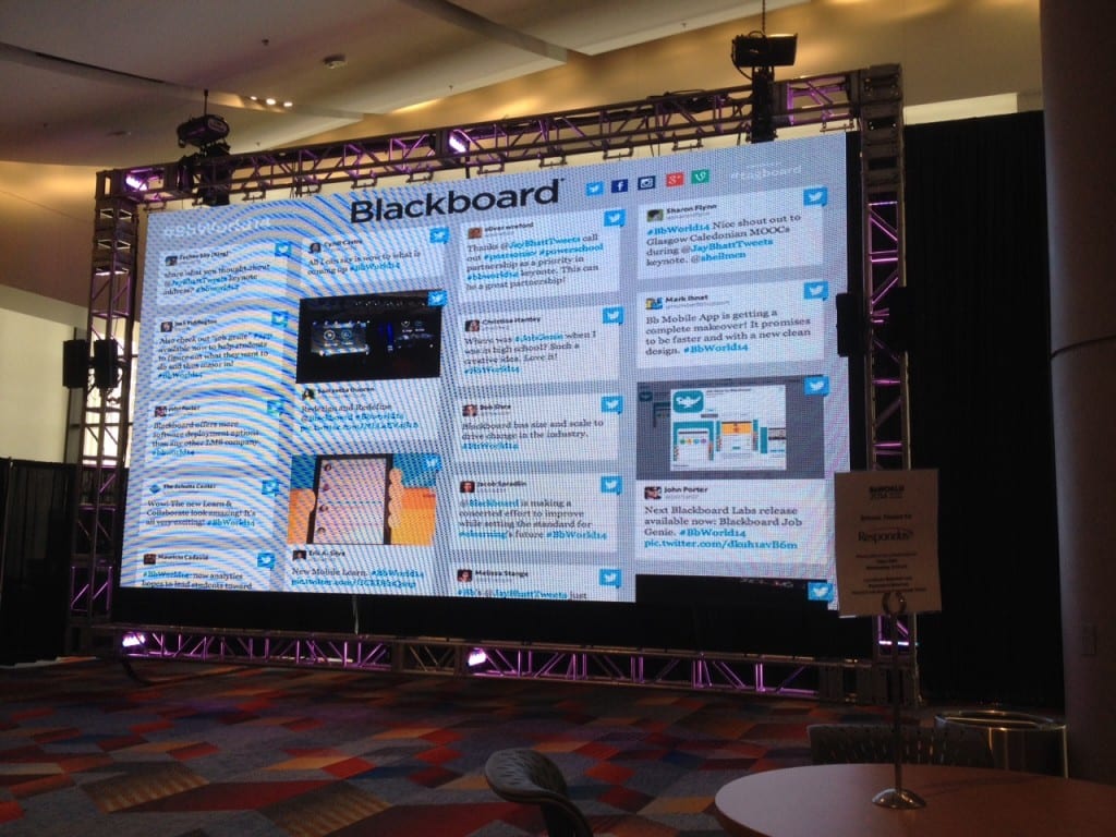 Twitter Wall at BBWorld14