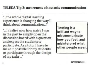 TELEDA Tip 2 awareness of text mis communication