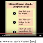 3 fears students have about using technology from Steve Wheeler ALTC15 keynote https://www.youtube.com/watch?v=JX-OzNCSgMM