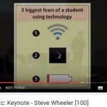 3 fears teachers have about using technology from Steve Wheeler ALTC15 keynote https://www.youtube.com/watch?v=JX-OzNCSgMM