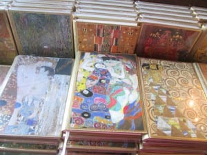 image of Klimt art from souvenir shops in Vienna