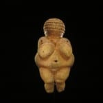image of the Venus of Willendorf statuette in National History Museum in Vienna