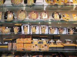 image of Klimt art from souvenir shops in Vienna 